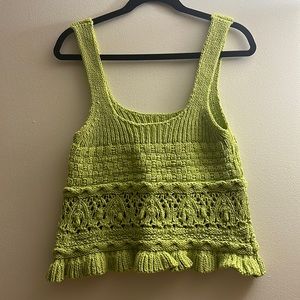 Zara ruffled knit top